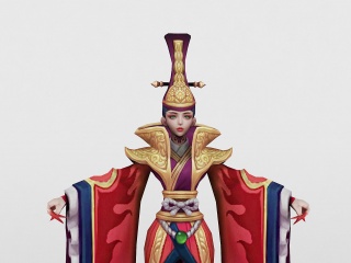 王者荣耀2013游戏女角色C4D模型