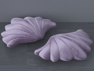 现代贝壳抱枕装饰C4D模型