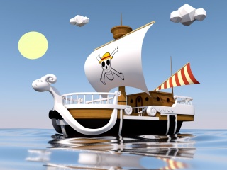 海盗船C4D模型
