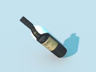 红酒瓶C4D模型
