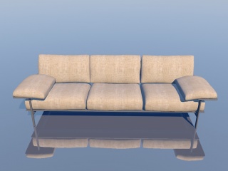 休闲三人沙发C4D模型