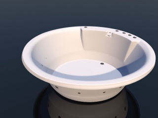 圆形碗式浴缸C4D模型