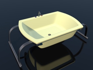 简易支架浴缸C4D模型