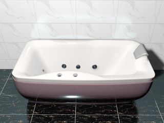 按摩陶瓷浴缸C4D模型