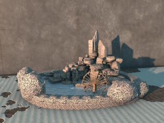 假山水池C4D模型