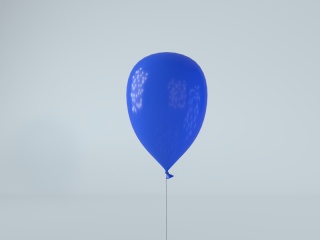 蓝色气球C4D模型