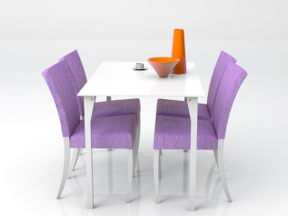 客厅桌椅组合C4D模型