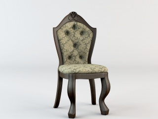 欧式古典餐椅C4D模型