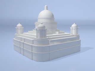 庙宇城堡C4D模型