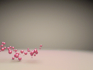 简单粒子动画C4D模型