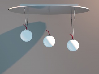 灯泡吊灯C4D模型
