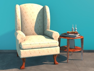 休闲沙发桌椅C4D模型