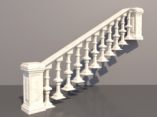 欧式楼梯配件C4D模型