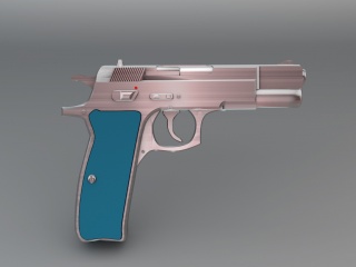 卡通手枪C4D模型