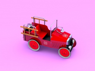 儿童玩具老爷车C4D模型
