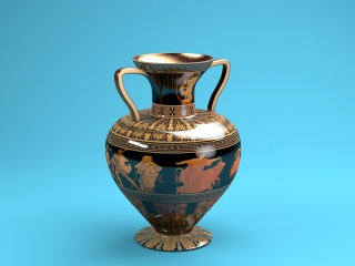 复古花瓶C4D模型