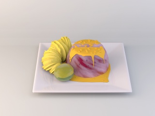 水果蛋糕C4D模型