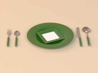 餐具C4D模型
