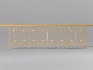 欧式铁艺栏杆C4D模型