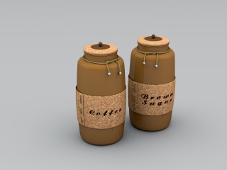 咖啡瓶子C4D模型