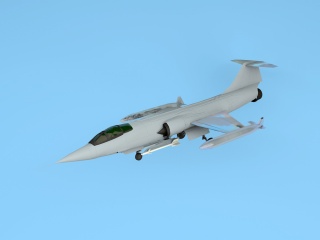 F104GS战斗机C4D模型