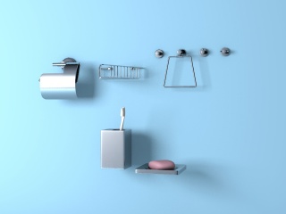 卫浴小组件C4D模型