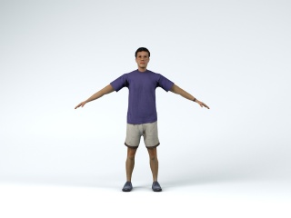紫衣男人C4D模型