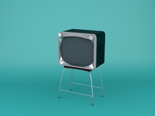 复古电视机C4D模型
