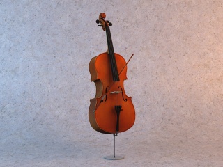 实木小提琴C4D模型