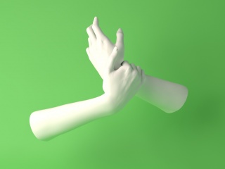 手势C4D模型