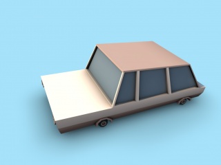 卡通车子C4D模型