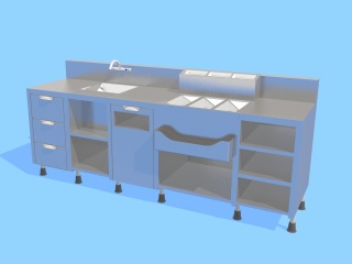 厨房橱柜C4D模型