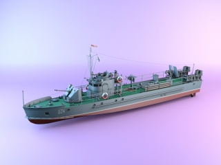 现代航海轮船C4D模型