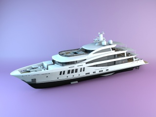 现代航海轮船C4D模型