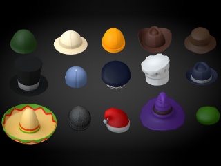 现代服装配饰帽子C4D模型下载