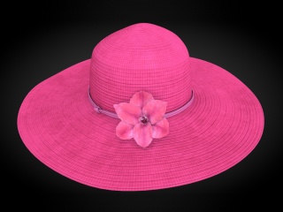 现代服装配饰粉色帽子C4D模型