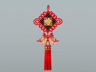 中式喜庆装饰中国结C4D模型