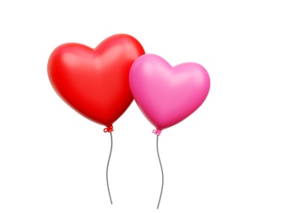 情人节插图插画爱心气球C4D模型