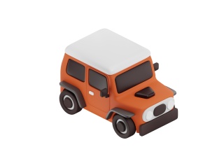 卡通汽车 吉普车 小汽车 玩具车C4D模型