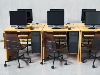 工位办公桌C4D模型