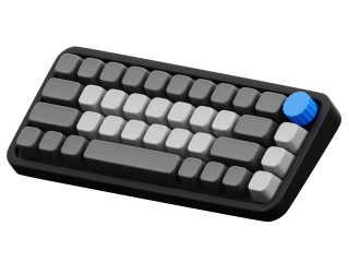 卡通电子产品图标无线键盘C4D模型