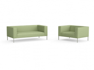 小户型简约休闲沙发草绿色C4D模型