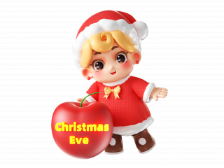圣诞卡通可爱小男孩人物圣诞节圣诞节快乐C4D模型