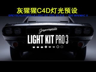 灰猩猩C4D灯光预设 GreyScaleGorilla Light Kit Pro v3 R18 – R20 Win/Mac X插件下载