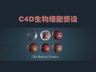 C4D生物细胞预设 Cinema 4D Organic Medical Shader Pack插件下载