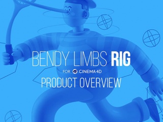 C4D人物角色绑定教程 Bendy Limbs Rig支持win和mac