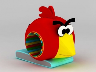 儿童游乐设施愤怒的小鸟C4D模型