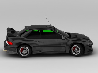 高档黑色汽车C4D模型