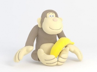 小猴子玩偶C4D模型