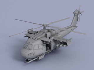 直升机C4D模型